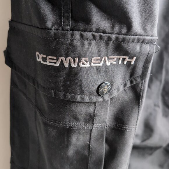Ocean and Earth Men's Black Snowpants OE PRO Ski/Snowboard, Size Medium - Picture 8 of 11